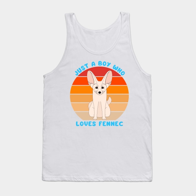 Just a boy who loves fennec Tank Top by Cute Tees Kawaii